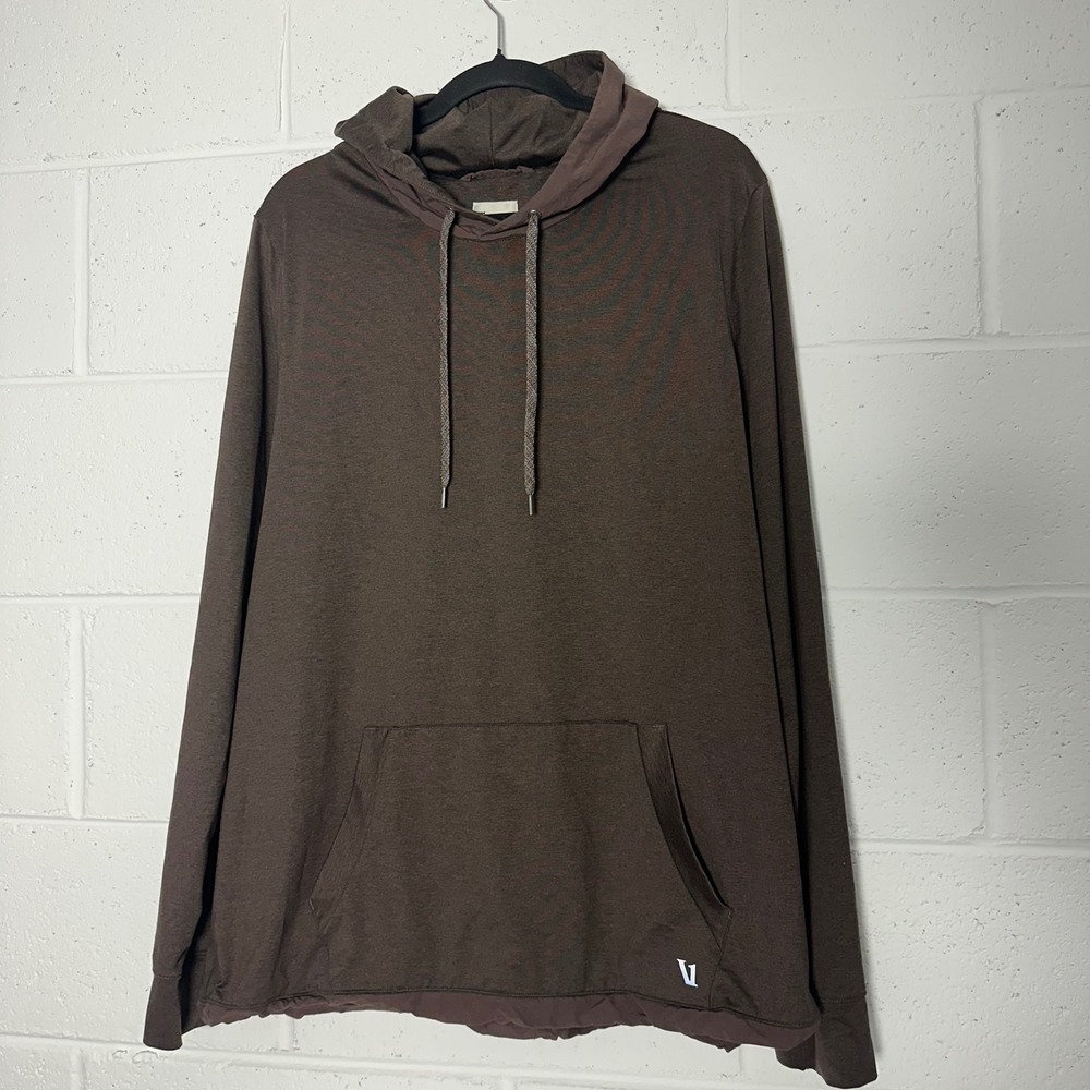 Vuori Mens XL Brown Performance Hoodie Stretch Activewear